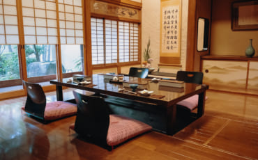salle à manger du ryokan nishi-tei