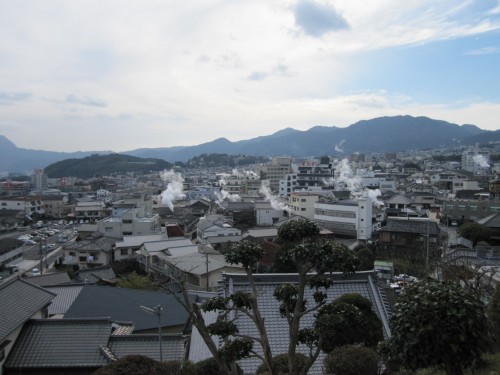 Vista de Beppu, en Oita (Japón).