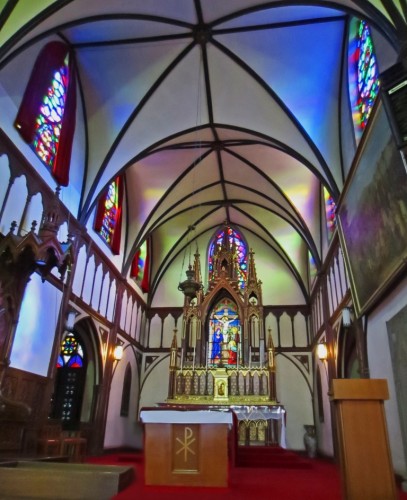 Vitrinas de la Iglesia de Oura en Nagasaki