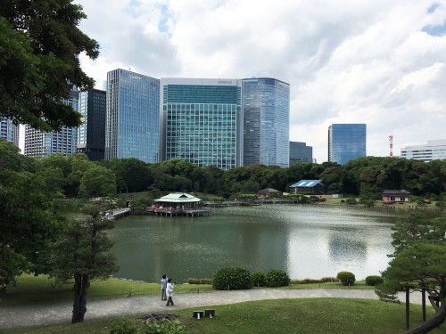 Jardin de Hama-Rikyu à Tokyo, Japon.