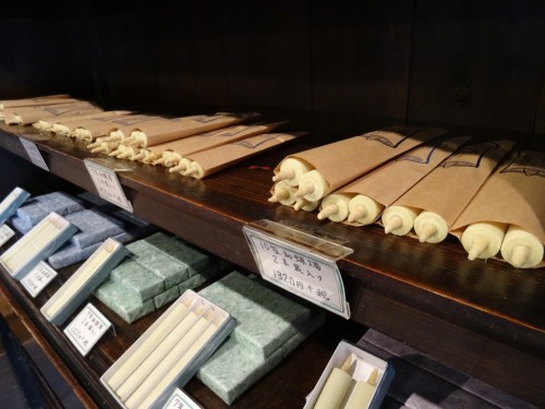 Artisanats d'Uchiko, Ehime, Shikoku, Cire japonaise, bougies