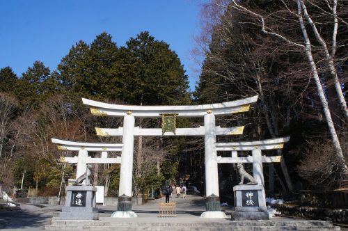 Mitsumine, Chichibu, Saitama, Seibu, Torii du Mitsumine-jinja, loups