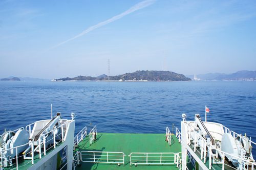 Sur le ferry pour se rendre à l'île d'Okunoshima, Préfecture d'Hiroshima, Japon