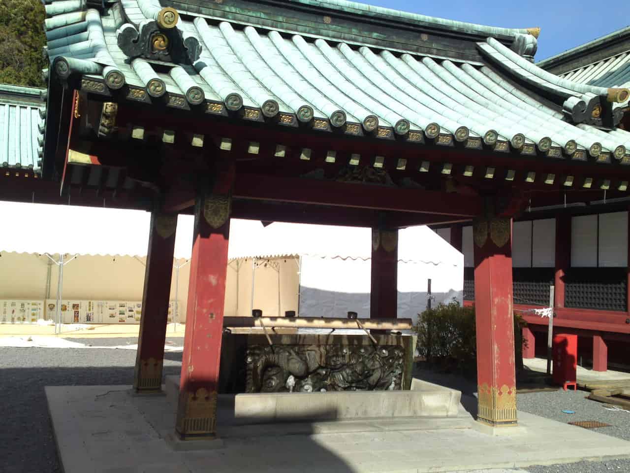 here is next washing area at shrine