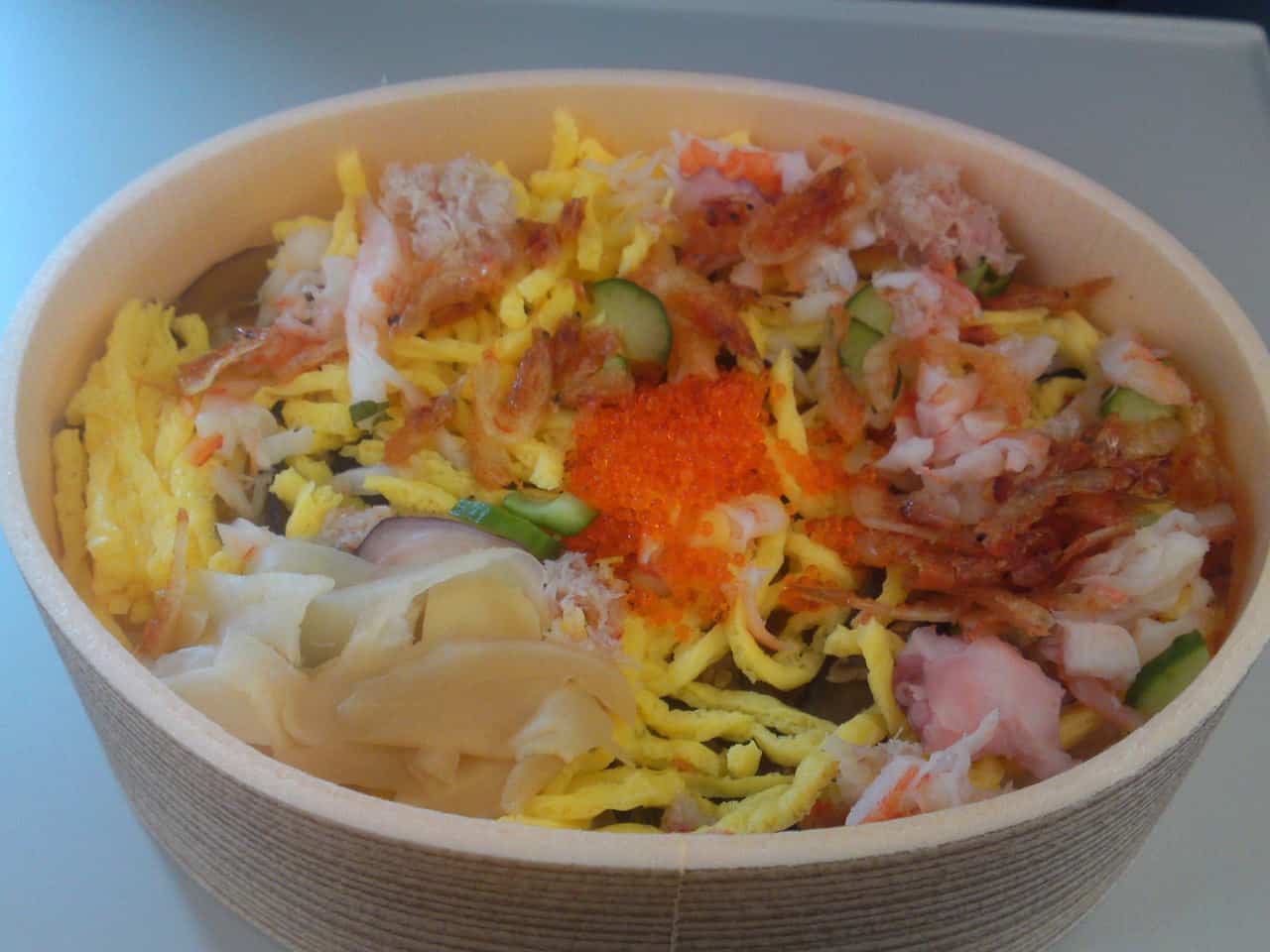 Ekiben is the abbreviation of Eki (station) and Bento (packed lunch),mishima , chirashi zushi