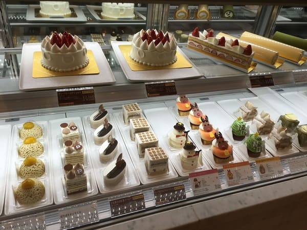various Sweets on display from Malebranche in Kyoto