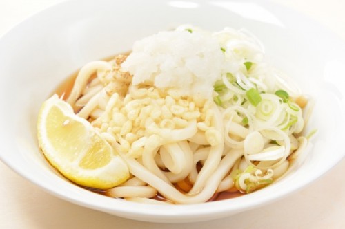 Udon noodles can be a vegetarian food
