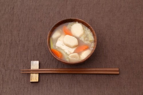 Kenchin jiru (miso soup)