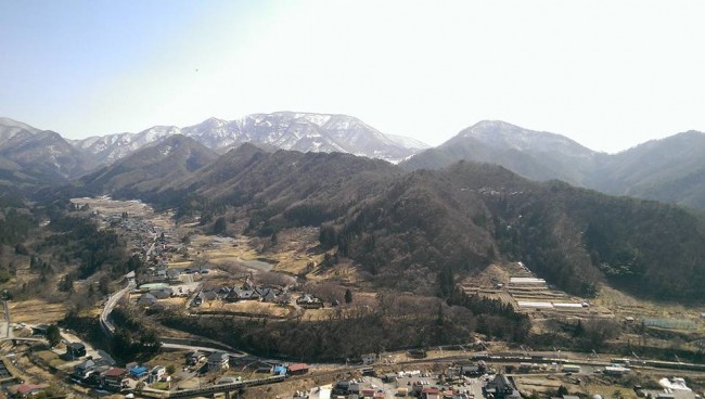 View from Yamadera Temple mountain.