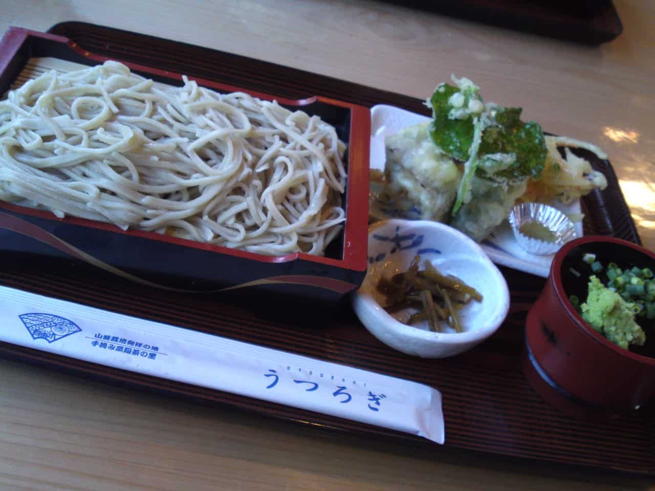 Soba, Wasabi Leaf Tempura, Utsurogi, shizuoka