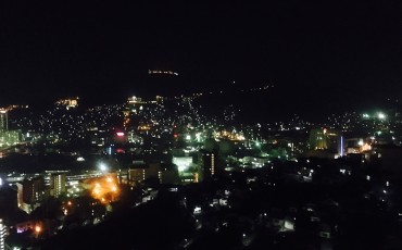 Night time cityscape view.
