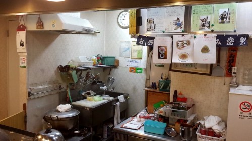 Juju Okonomiyaki restaurant kitchen.