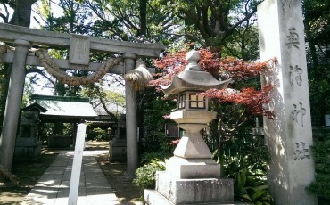 Okusawa shrine entrance in Tokyo.
