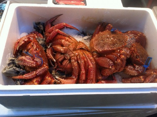 fresh seafood sold at Kamakura