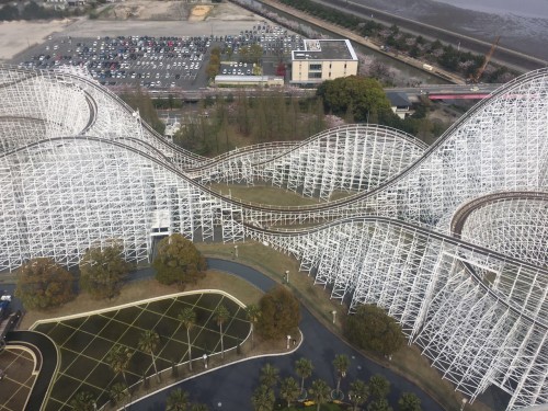 White Cyclone, roller coaster, Nagashima Spa Land, Kuwano, Mie, amusement part