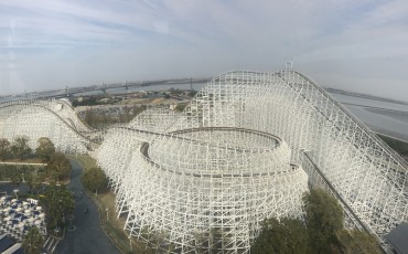 White Cyclone, roller coaster, Nagashima Spa Land, Kuwano, Mie, amusement part