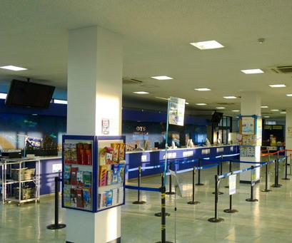 Here is the Indoor area of the store at the Naha international airport