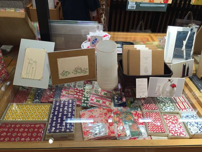 souvenirs related with washi paper