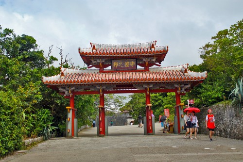 A gate of Shuri Castle