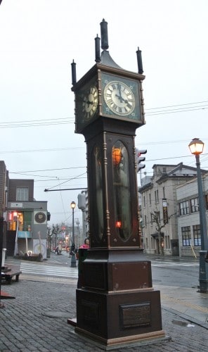 The main store is the Music Box Museum which is a large hall that has 3 floors of music boxes and a steam clock outside that  goes off on the hour.