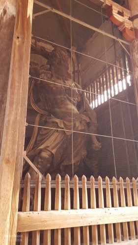 guardian statues in Todaiji Temple Nara, Japan, the epitome of Japanese Buddhism history