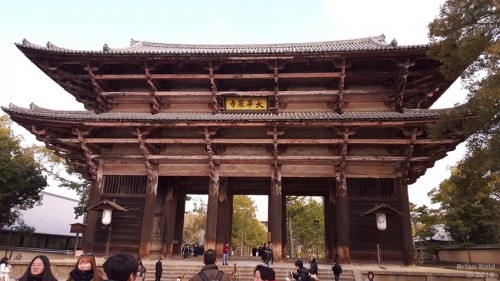 Todaiji Temple in Nara is the physical embodiment of Japanese Buddhism history, main gates