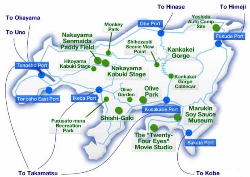 Shodoshima bus route map