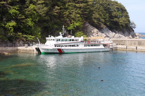 Ferry stationed at the Miyako Coast at  Jodogahama, Iwate prefecture