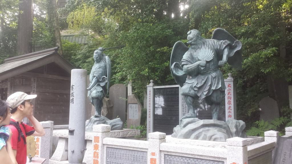 Mount Takao, statues on display