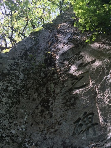 rock carvings letters