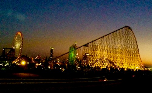 This is the view at the moment of sunset in Nagashima Spa Land