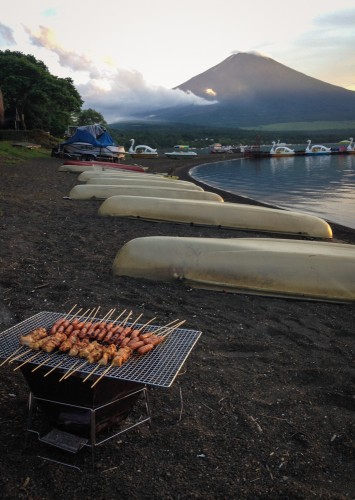 BBQ dinner for our camper van experience!