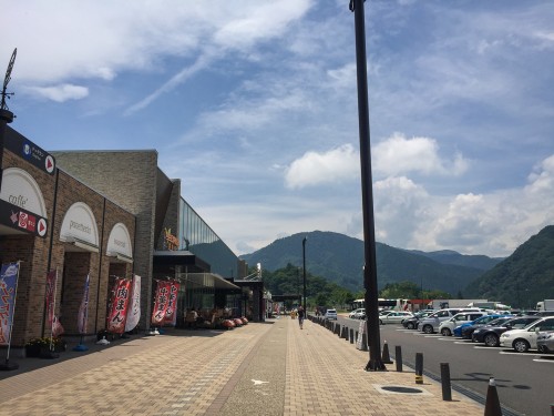 A big truck stop on the highway in Japan