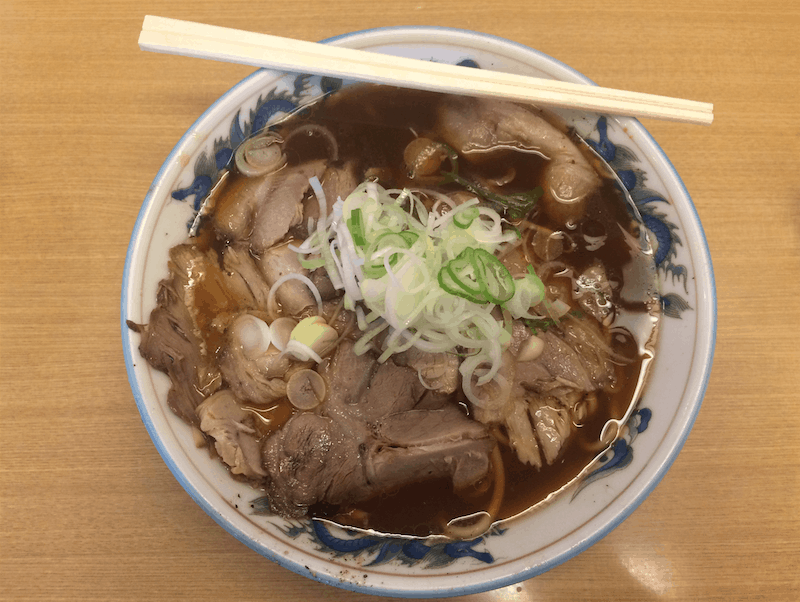 The delicious Toyama black ramen at Taiki restaurant. 