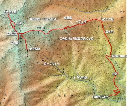 The route to Mount Kisokoma