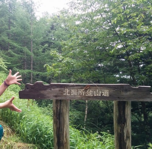 Voila, the trail-head to Mount Kisokoma