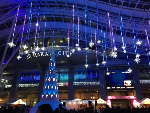 This is Hakata Station winter illuminations
