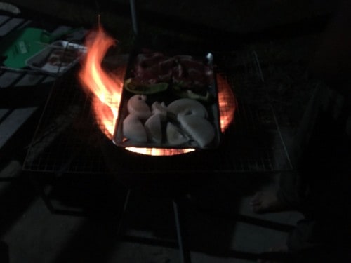 Iriomote Island camping cooking