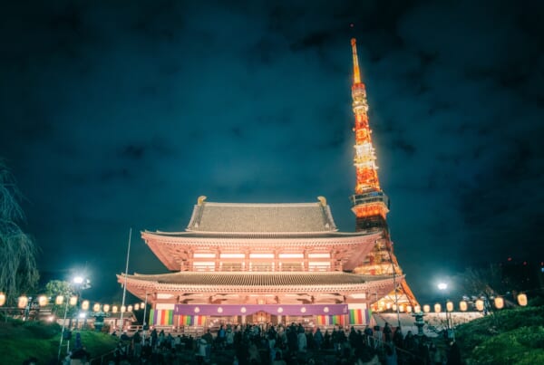 Zozoji Temple in Tokyo on the last night of the year