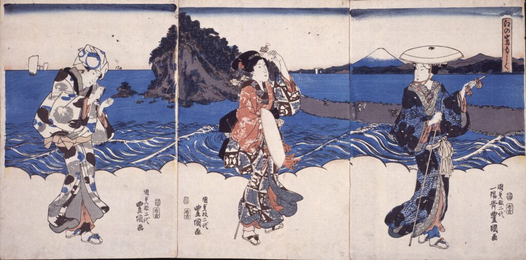 An ukiyo-e piece of art about Enoshima
