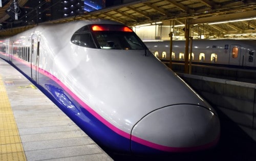 Each bullet train looks different - this is the MAX Toki