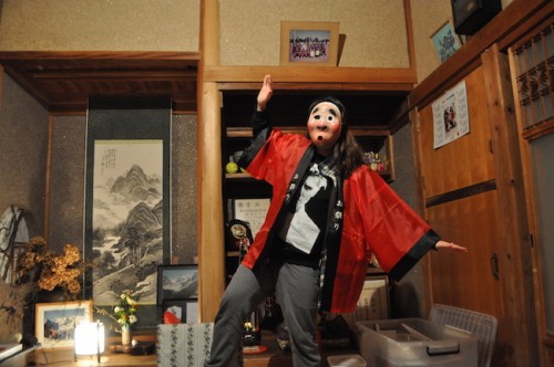 We played dress up using old festival gear Nozaki-san had