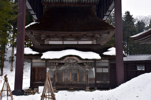 One of the beautiful buildings of Saifukuji Temple in Uonuma city