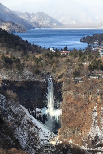 The gorgeous Kegon Waterfall in Nikko