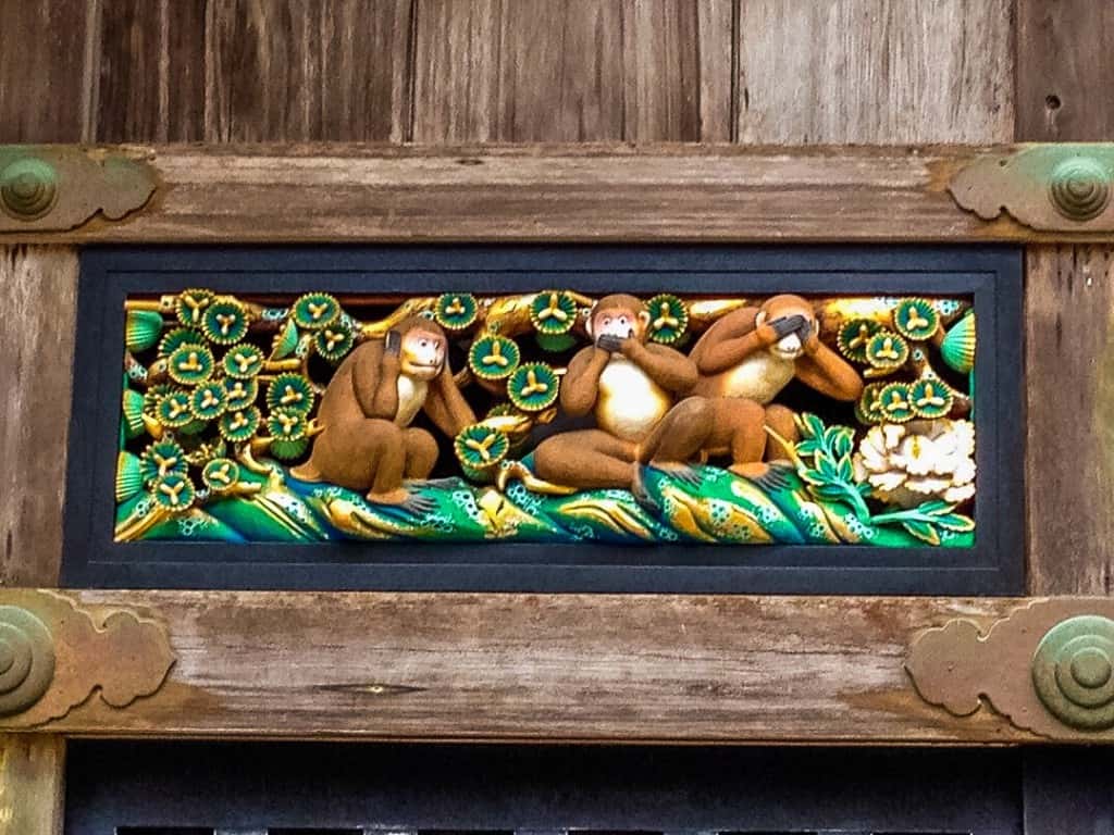 "Three Monkeys" artwork in Nikko Toshogu