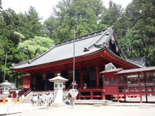 One of the buildings in the Futarasan Shrine complex