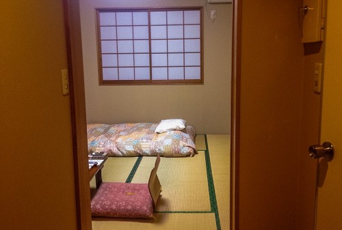 A traditional room in the B&B in Nikko