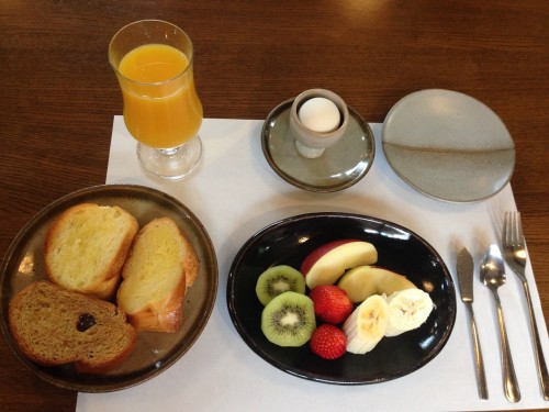 Western style breakfast at B&B in Nikko