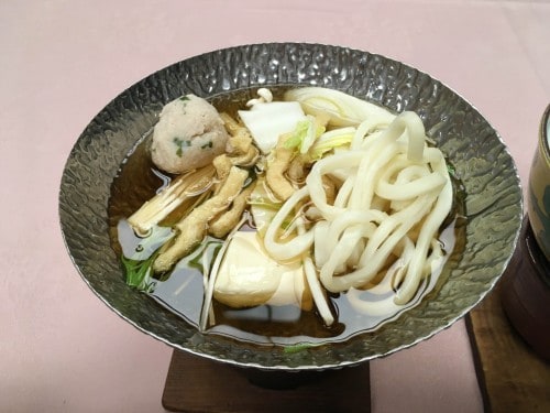 The hotpot with Udon meal