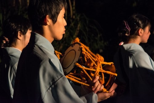  Yoi No Mai (宵乃舞) festival is held in Aikawa town on Sado island.